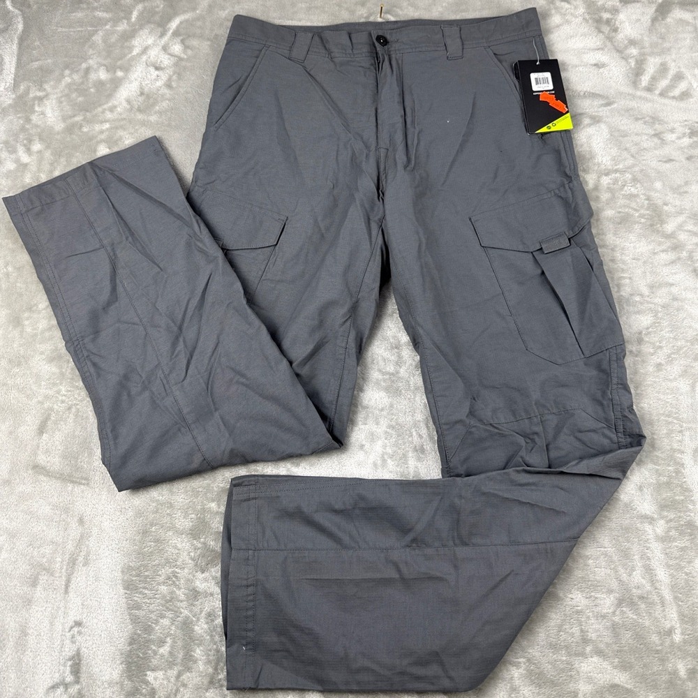 Koppen Forvaring Cargo Pants Mens 34 Iron Gate Gray Herringbone MOA2045 NWT
